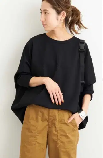 새상품급 [ FRAMeWORK ] 스트레치 분또 풀오버 블랙