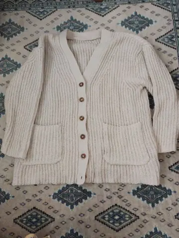 룰루드 리브 짜임 가디건