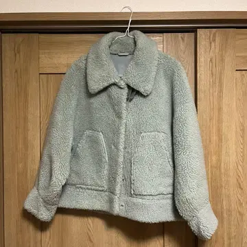 COCODEAL 퍼 보아 블루종 라이트 블루