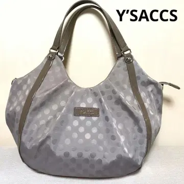 Y'SACCS 도트 무늬 자카드/에나멜 2way 토트백