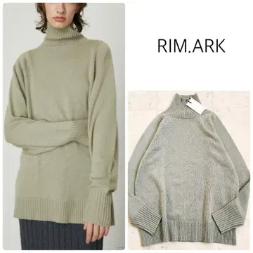 택 포함 새상품 RIM.ARK Basic over knit 캐시미어 혼방