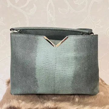 엘레강트 핸드백 천연 가죽 모스그린