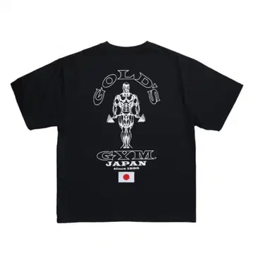 골드짐 GOLD'SGYM 별주 JAPAN 티셔츠 L 사이즈 블랙 국기