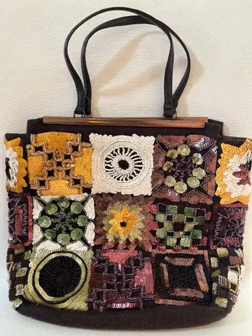 자수 디자인 토트백 자망피에슈 보관 주머니 포함