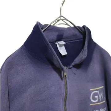 저지즈 하프 지퍼 맨투맨 네이비 XL 사이즈 속기모 오니 페이드