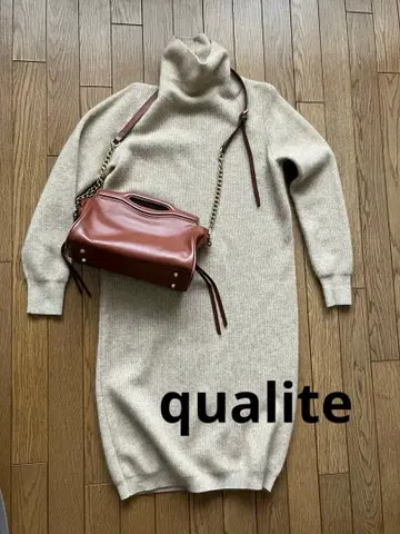 qualite 칼리테 포근한 니트 원피스 정가 2.5만 베이지 계열