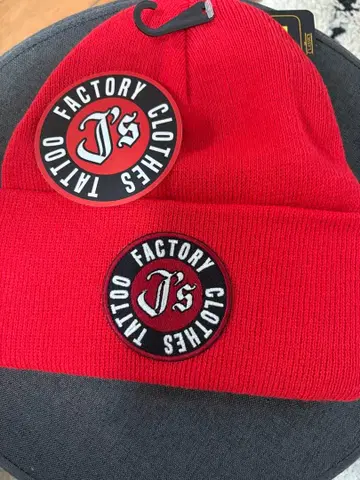 JSF 비니 모자 빨간색 새상품 택 포함 미사용 jesse