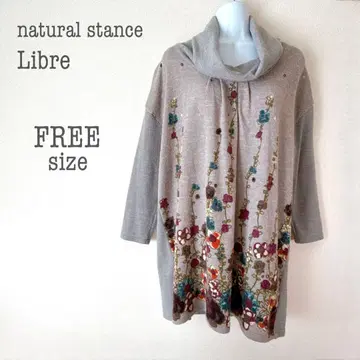 a2048 [ 내추럴 스탠스 리 ] 터틀넥 꽃무늬 튜닉 니트 가을/겨울