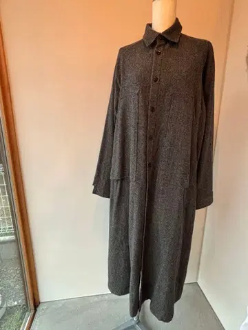 Y's 울 나일론 드레스 코트