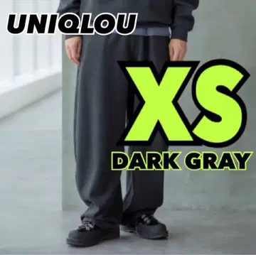 25AW 유니클로 유 브러쉬드 맨투맨 와이드 팬츠 다크 그레이 XS