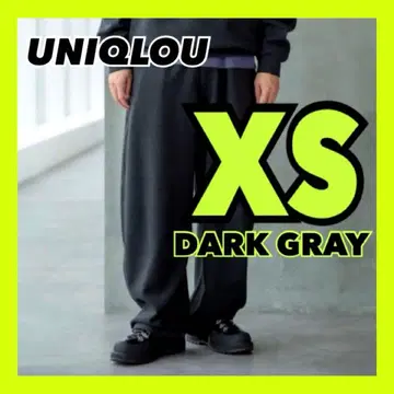 25AW 유니클로 유 브러쉬드 맨투맨 와이드 팬츠 다크 그레이 XS