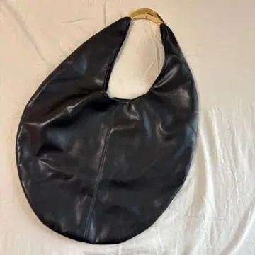 le vernis 가죽 타원형 토트백