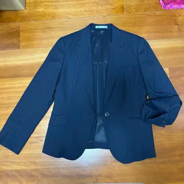 프리미엄 워시 네이비 스트라이프 비즈니스 자켓