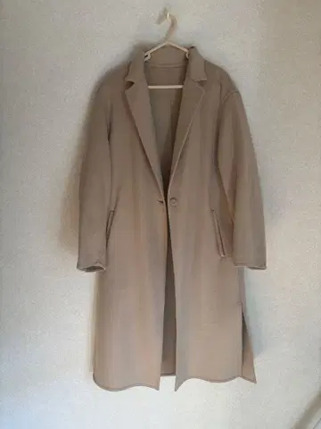 베이지 체스터 코트 S 유니클로