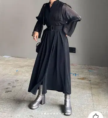 [ HARE ] 2WAY 소매 시어 원피스 [ 포멀 드레스/결혼식 ]