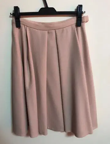 [ TOMORROWLAND ] 울 100% 핑크 플리츠 스커트