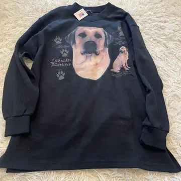 y2k 90s 래브라도 리트리버 애니멀 맨투맨 블랙