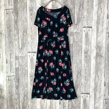 Laura Ashley [새상품급] 플라워 프린트 원피스 네이비