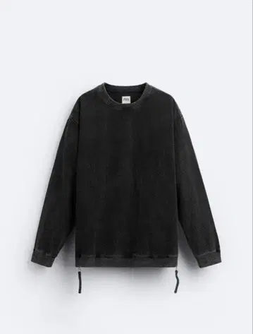 ZARA 남성용 지퍼 데님 스웨트 셔츠