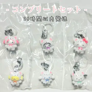 [ 당일 발송 ] 산리오 메지루시 액세서리 폭신폭신 스노우 컴프 세트