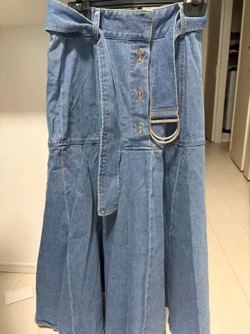 SNIDEL 데님 플레어 롱 스커트