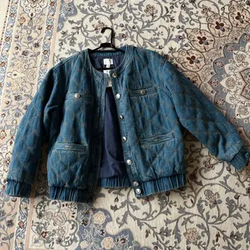 H&M 데님 블루 퀼팅 자켓 S