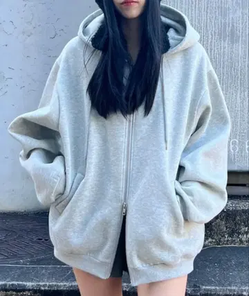 WEGO 더블 ZIP 빅 후드티