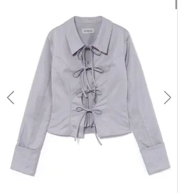 버블 타이니 리본 블라우스