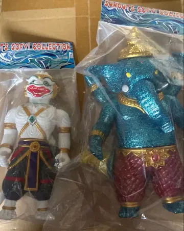 산갓츠 본점 하누만 가네샤 블루 라메 미개봉 새상품 소프트 비닐