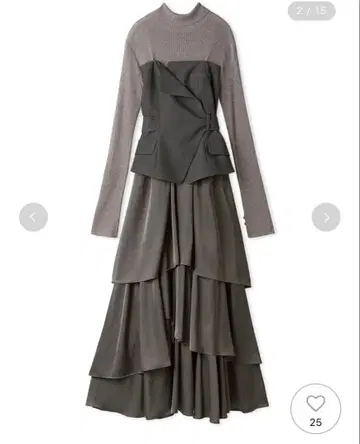 [ 새상품급 ] 프레이 아이디 뷔스티에 콤비 니트 원피스