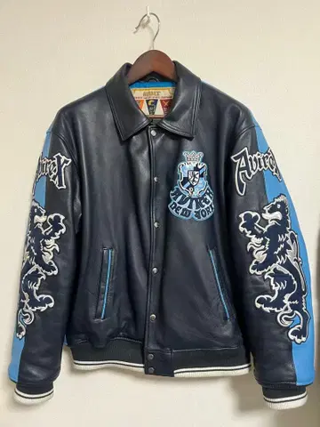 100벌 한정판 아비렉스 올 가죽 바시티 자켓 나스카와 텐신 착용