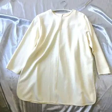 SOEJU 소 화이트 A라인 튜닉 블라우스 긴팔 상의 M