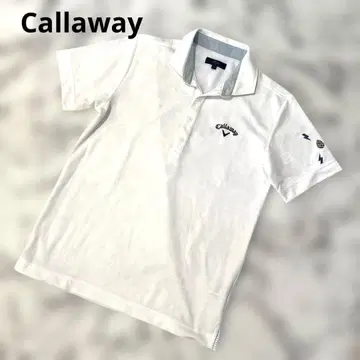 새상품급 캘러웨이 골프 화이트 반팔 피케 셔츠 M 사이즈