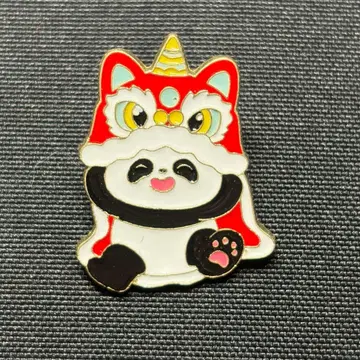 오사카 만박 중국관 핀 배지 사자춤