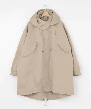 캡틴선샤인 베이지 모즈 코트 후드 부착 Mil.Coat