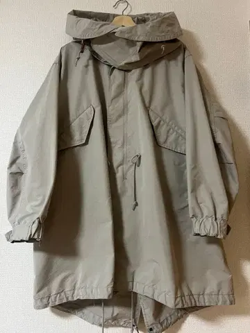 캡틴선샤인 베이지 모즈 코트 후드 부착 Mil.Coat