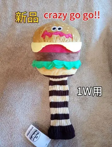 새상품 클레이지 고고 드라이버용 골프헤드커버 햄버거 1W용