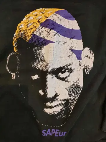 SAPEur 데니스 로드맨 블랙 후드티 L 사이즈