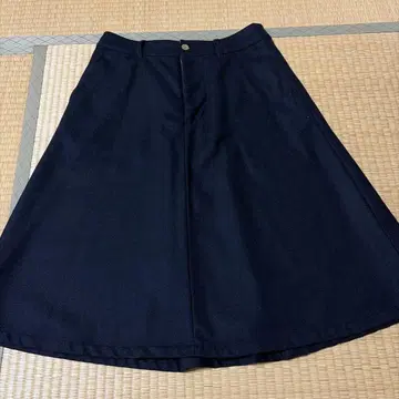 네이비 플레어 스커트