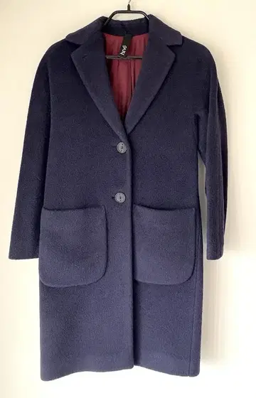 이보 (Hevo) 네이비 체스터 코트 울모헤어 혼방 사이즈 36