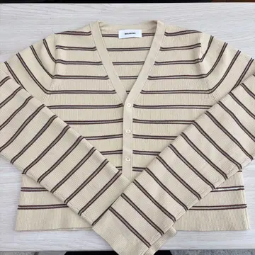 MIESROHE 오가닉 RIB 숏 니트 가디건