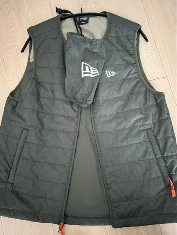 NEW ERA 올리브 퀼팅 베스트 M