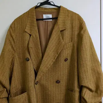 AMERI 브라운 더블 브레스트 자켓