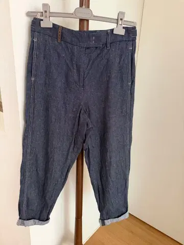 Peserico 다크 블루 크롭 팬츠