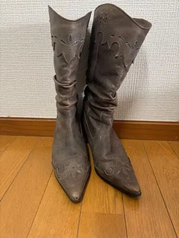 Pitti 그레이 롱 부츠 23.5cm