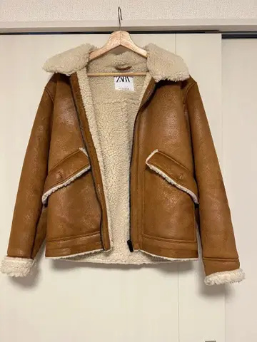 ZARA 브라운 플리스 자켓