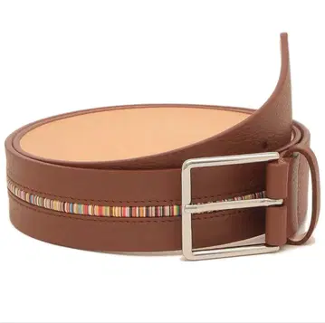 브라운 가죽 벨트 L