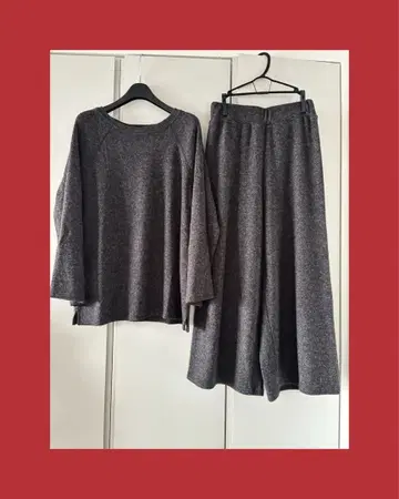 [ 미사용 ] 한국 패션 여성용 겨울 따뜻한 상하의 셋업