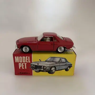 Asahi MODEL PET 빨간색 Nissan 미니카 1/32