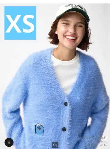 [ 새상품 ] GU 오버 사이즈 가디건 XS 퍼펫 스